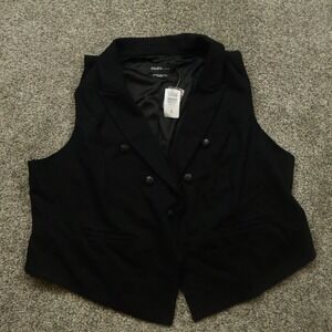 Torrid Vest Plus Size 4 4X 26  Ponte Buttoned Tailored Suit Black NWT